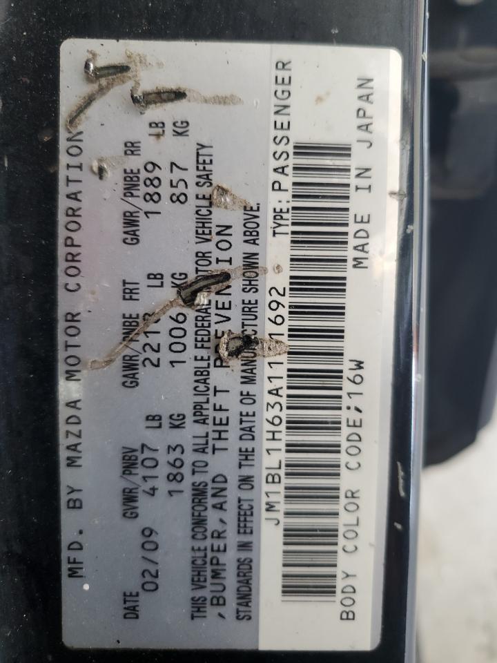 2010 Mazda 3 S VIN: JM1BL1H63A1131692 Lot: 63878824