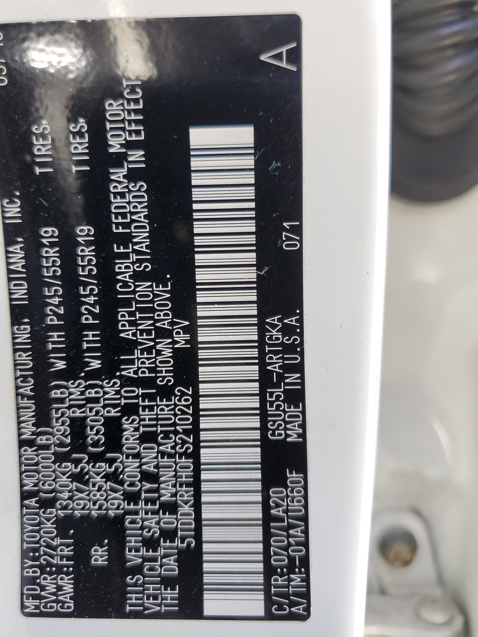 5TDDKRFH0FS210262 2015 Toyota Highlander Limited