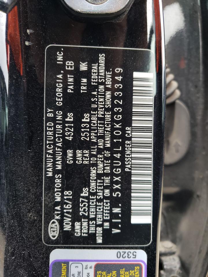 2019 Kia Optima Ex VIN: 5XXGU4L10KG323349 Lot: 61148684