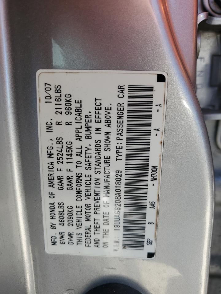 19UUA66208A018029 2008 Acura Tl