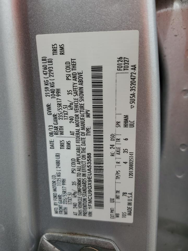 VIN 1FMCU9GX9EUA53588 2014 FORD ESCAPE no.12