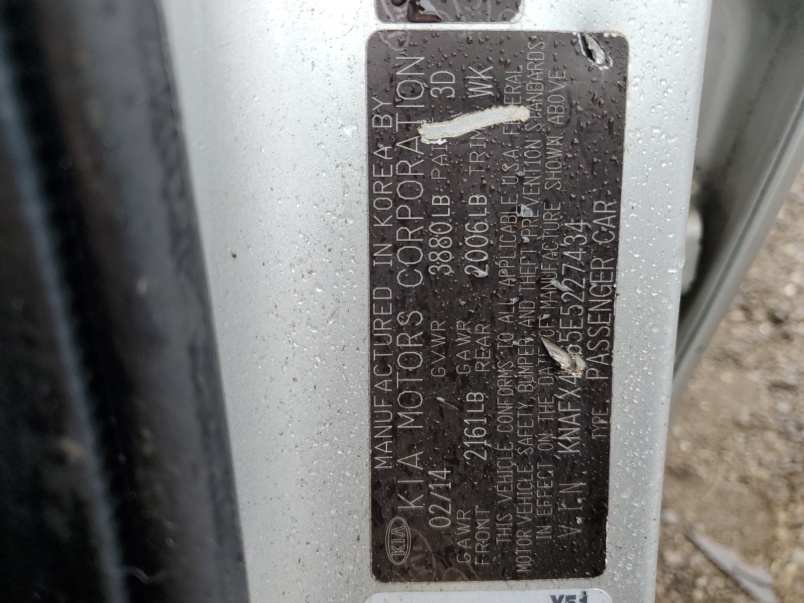 KNAFX4A65E5227434 2014 Kia Forte Lx