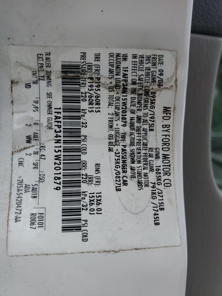 1FAFP34N15W201879 2005 Ford Focus Zx4