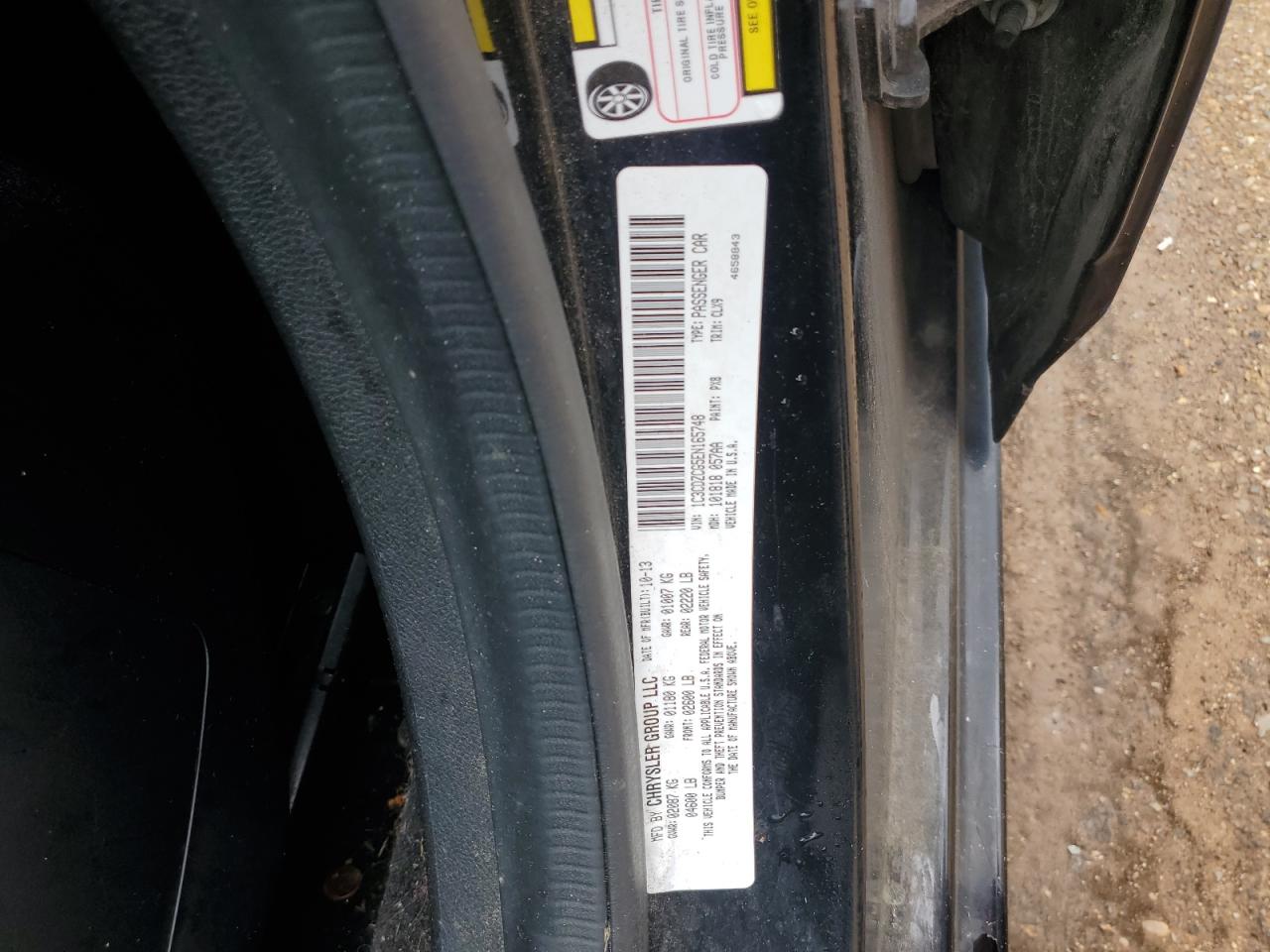 2014 Dodge Avenger Sxt VIN: 1C3CDZCG5EN165748 Lot: 64504284