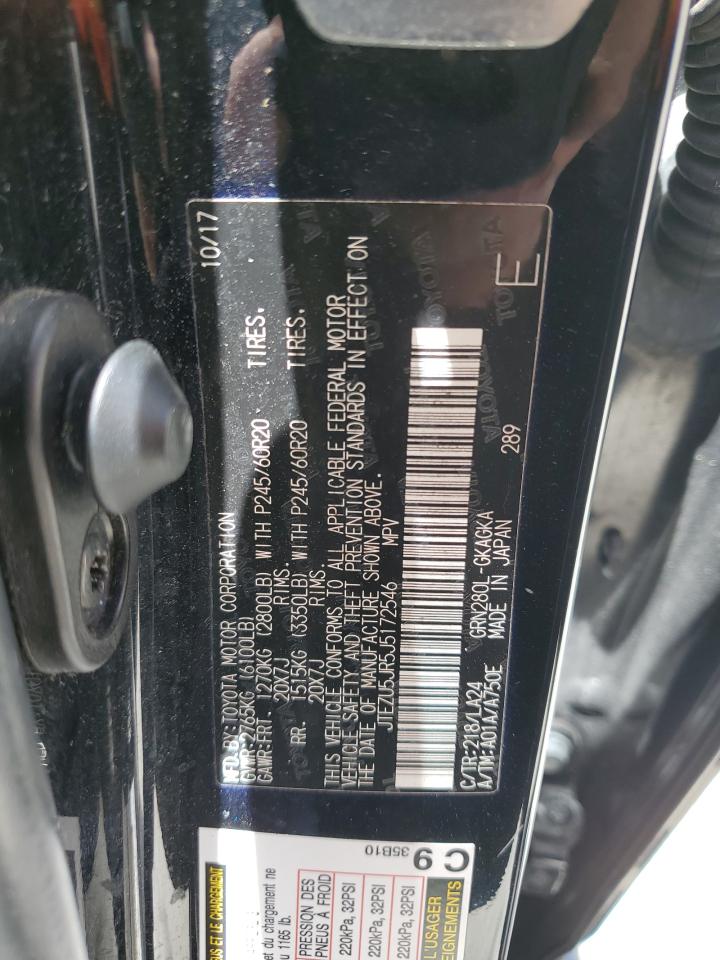 2018 Toyota 4Runner Sr5 VIN: JTEZU5JR5J5172546 Lot: 62436994