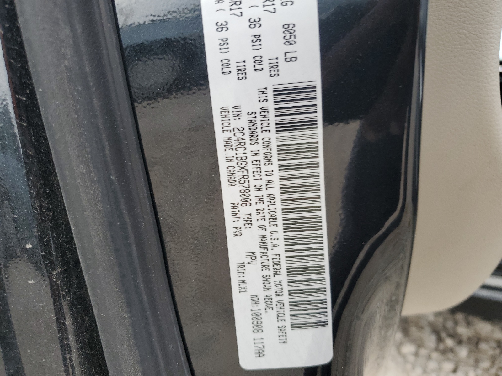 2C4RC1BGXFR578006 2015 Chrysler Town & Country Touring