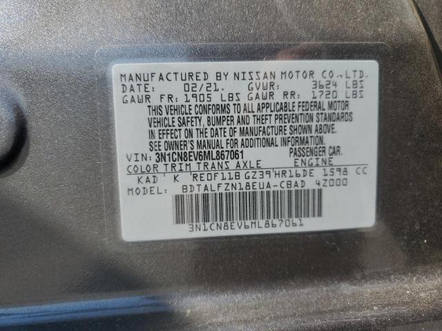 3N1CN8EV6ML867061 Nissan Versa SV 14