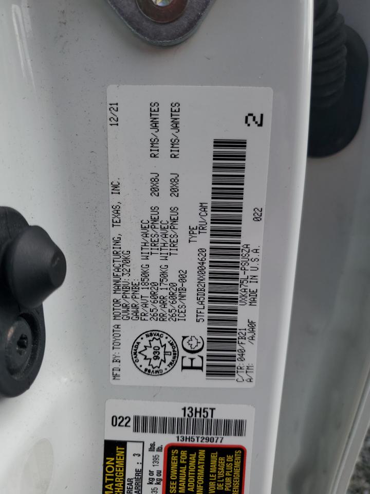 2022 Toyota Tundra Crewmax Sr VIN: 5TFLA5DB2NX004620 Lot: 61367804