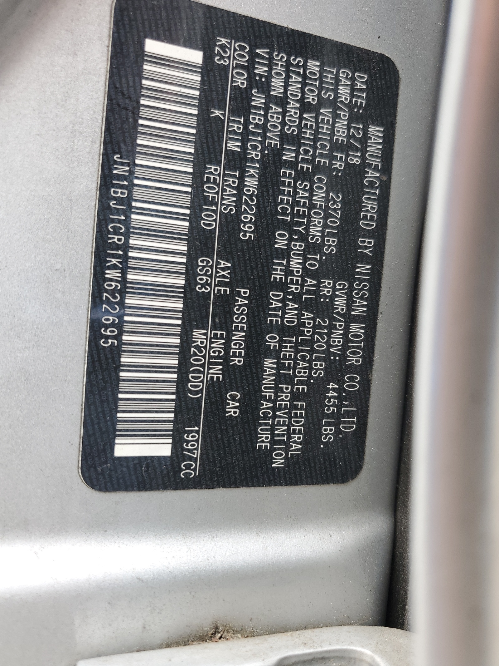 JN1BJ1CR1KW622695 2019 Nissan Rogue Sport S