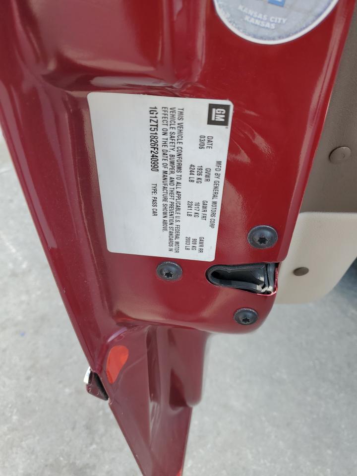 2006 Chevrolet Malibu Lt VIN: 1G1ZT51826F240990 Lot: 65036124