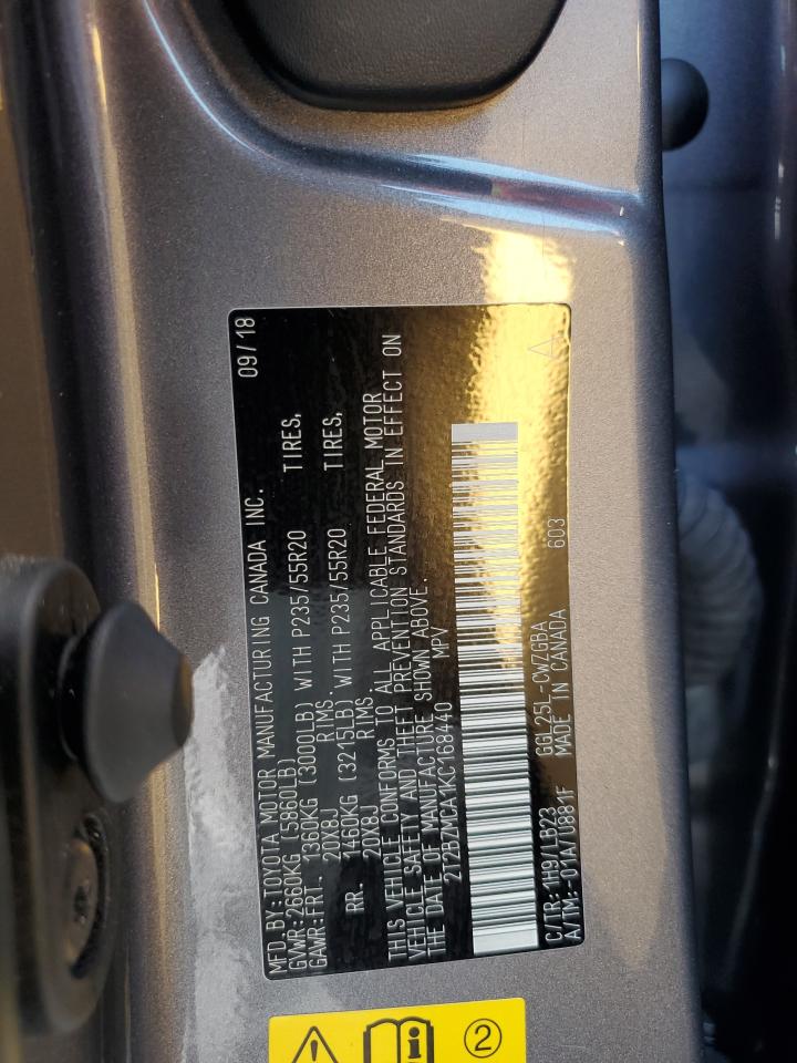 2019 Lexus Rx 350 Base VIN: 2T2BZMCA1KC168440 Lot: 63120244