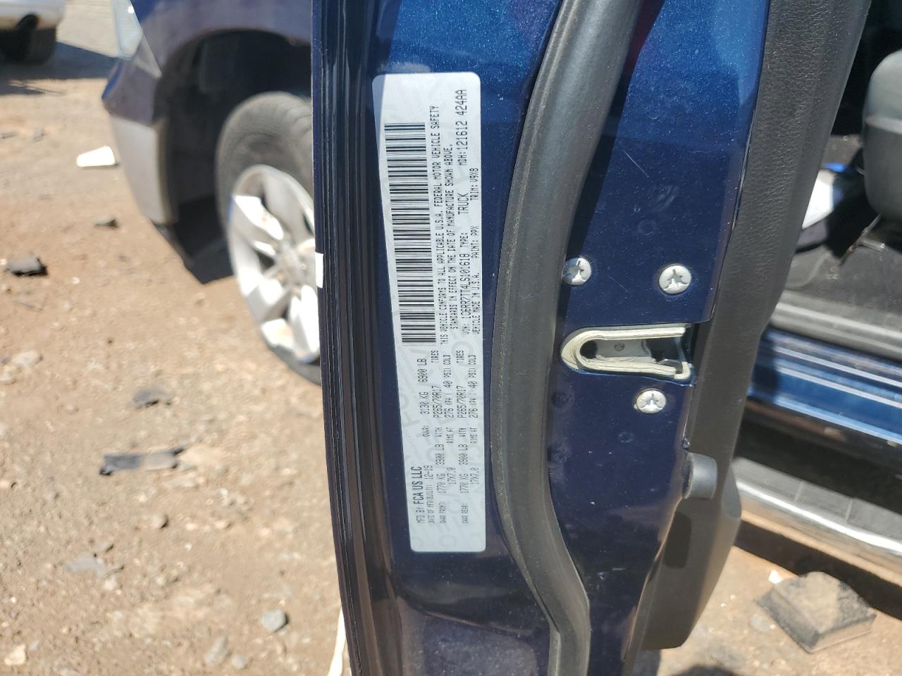 2020 Ram 1500 Classic Slt VIN: 1C6RR7TT4LS101618 Lot: 63681284