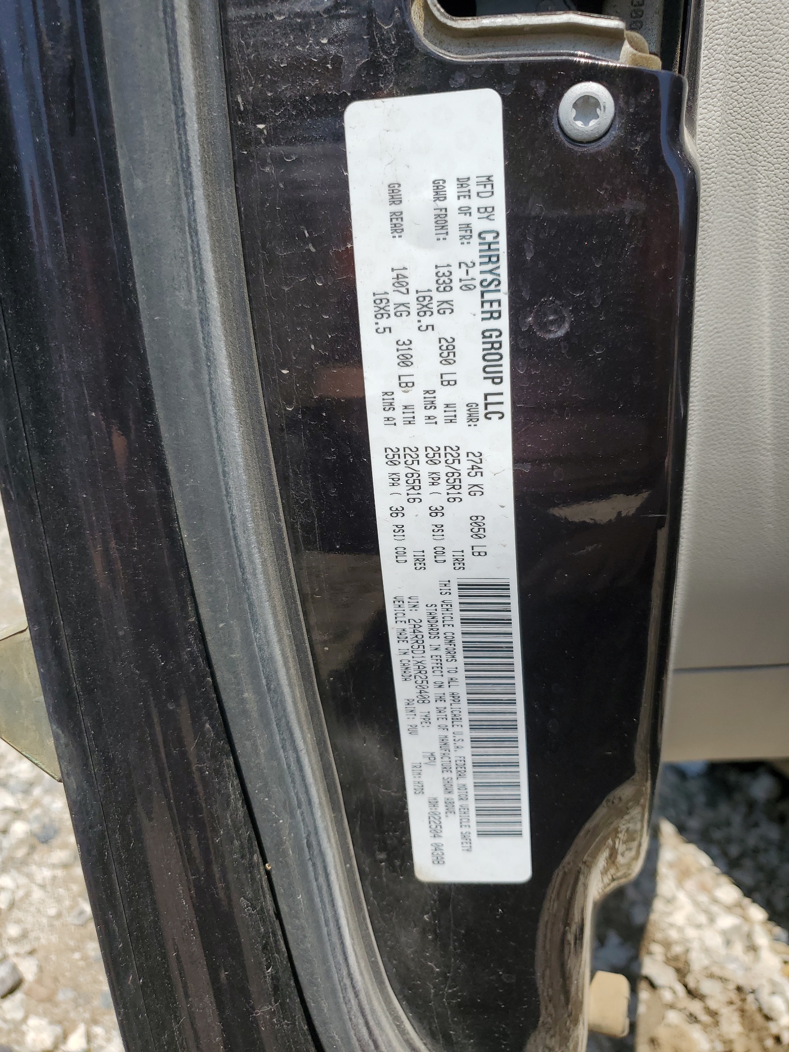 2A4RR5D1XAR250408 2010 Chrysler Town & Country Touring