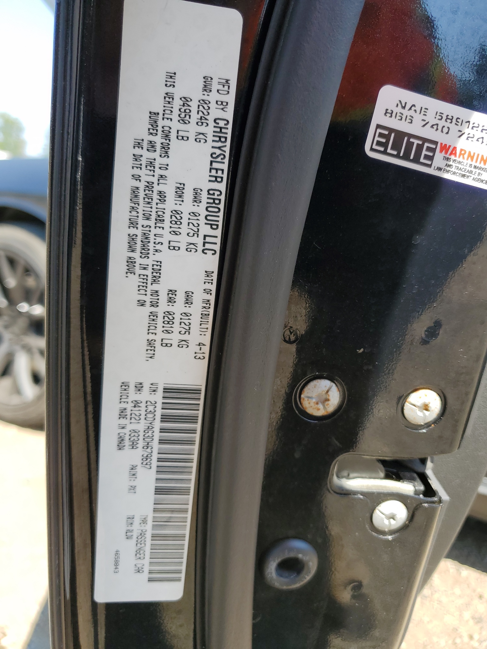 2C3CDYAG3DH679697 2013 Dodge Challenger Sxt