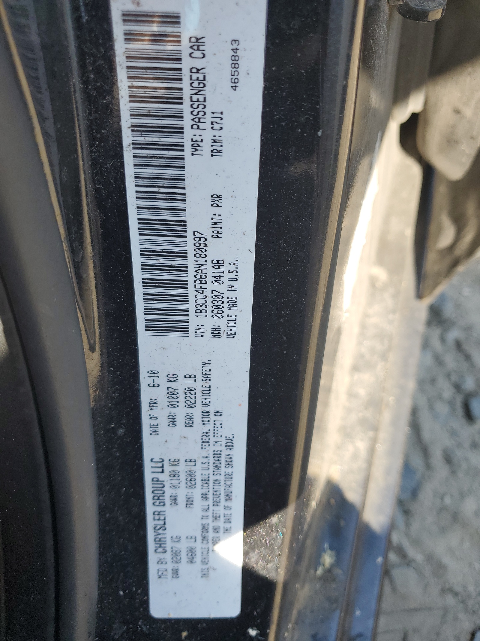 1B3CC4FB6AN180997 2010 Dodge Avenger Sxt