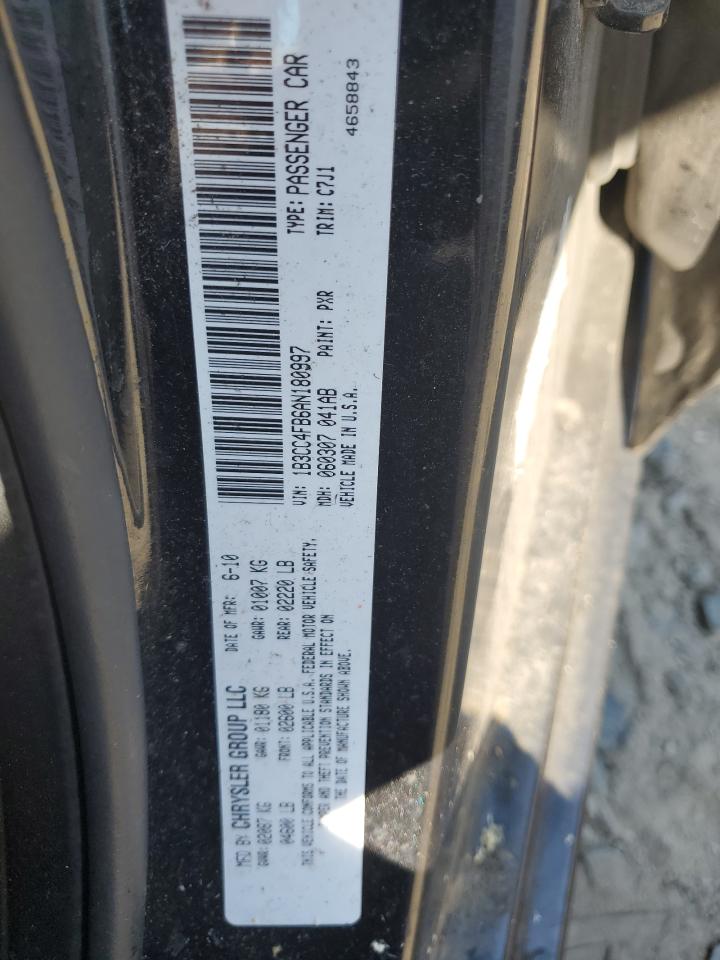 2010 Dodge Avenger Sxt VIN: 1B3CC4FB6AN180997 Lot: 61280034