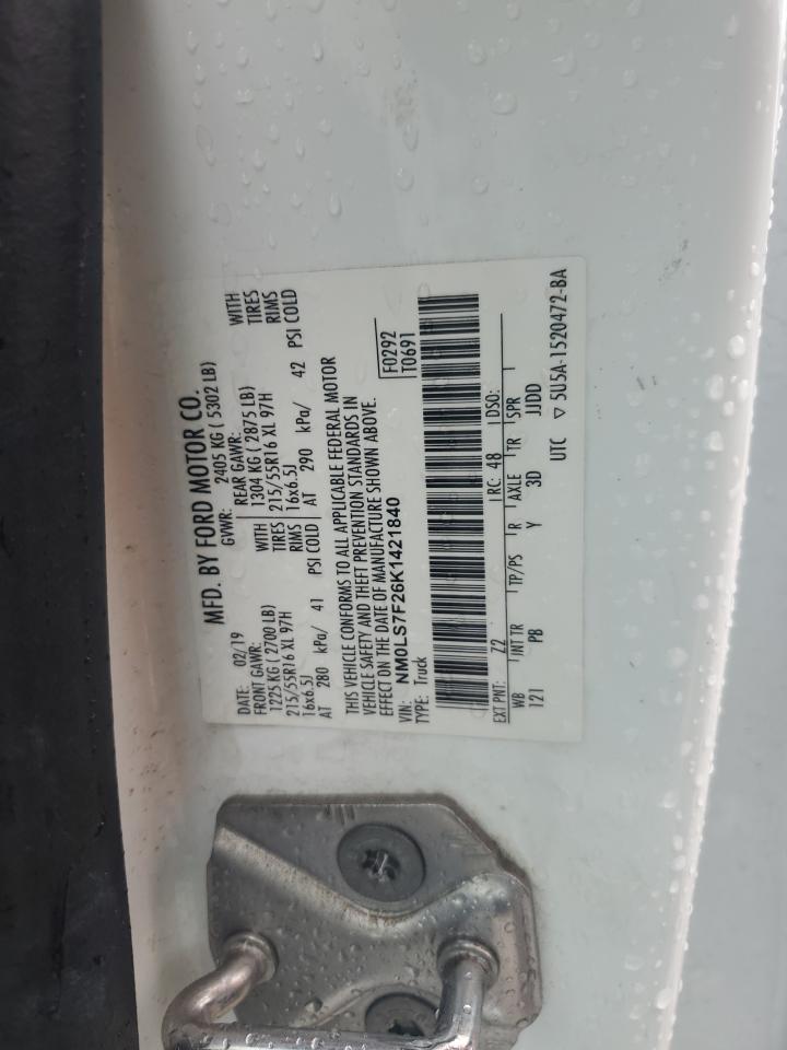 NM0LS7F26K1421840 2019 Ford Transit Connect Xlt