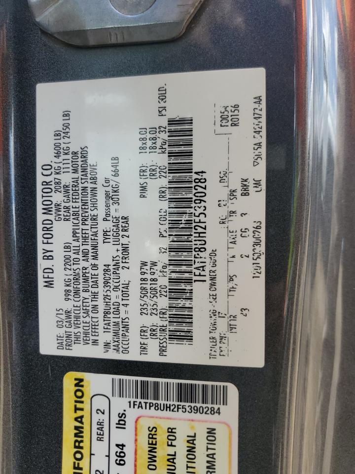 2015 Ford Mustang VIN: 1FATP8UH2F5390284 Lot: 61906244