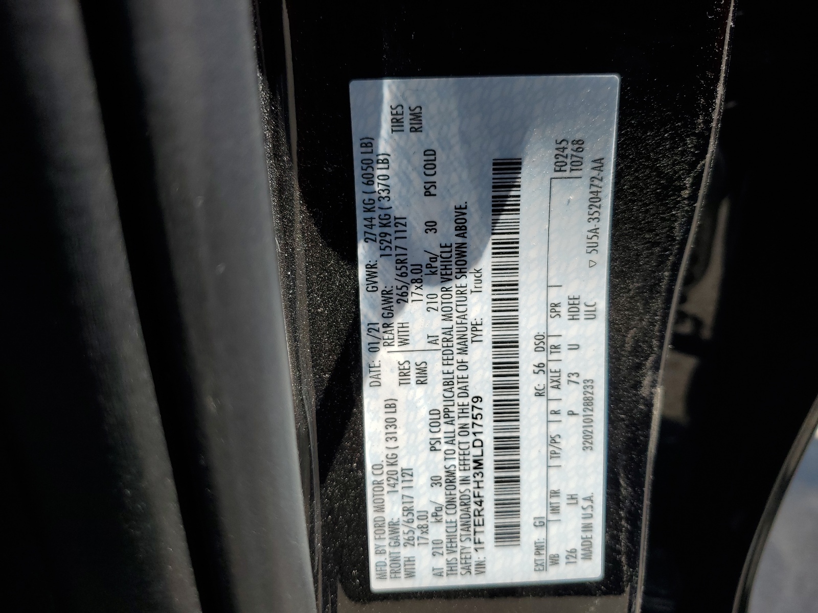 1FTER4FH3MLD17579 2021 Ford Ranger Xl