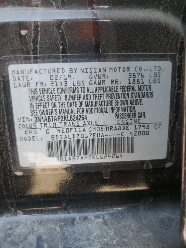 3N1AB7AP2KL624264 2019 Nissan Sentra S