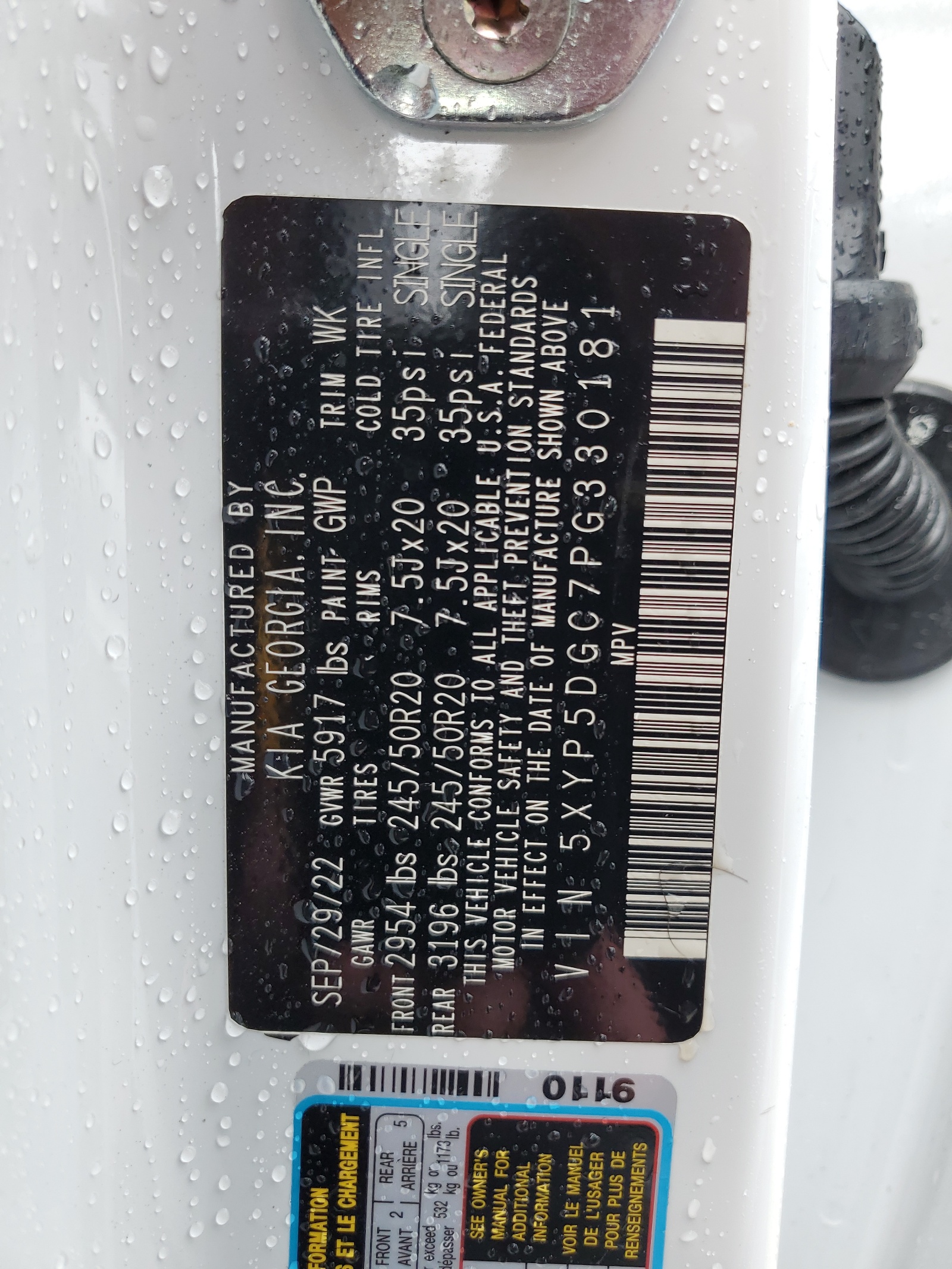 5XYP5DGC7PG330181 2023 Kia Telluride Sx