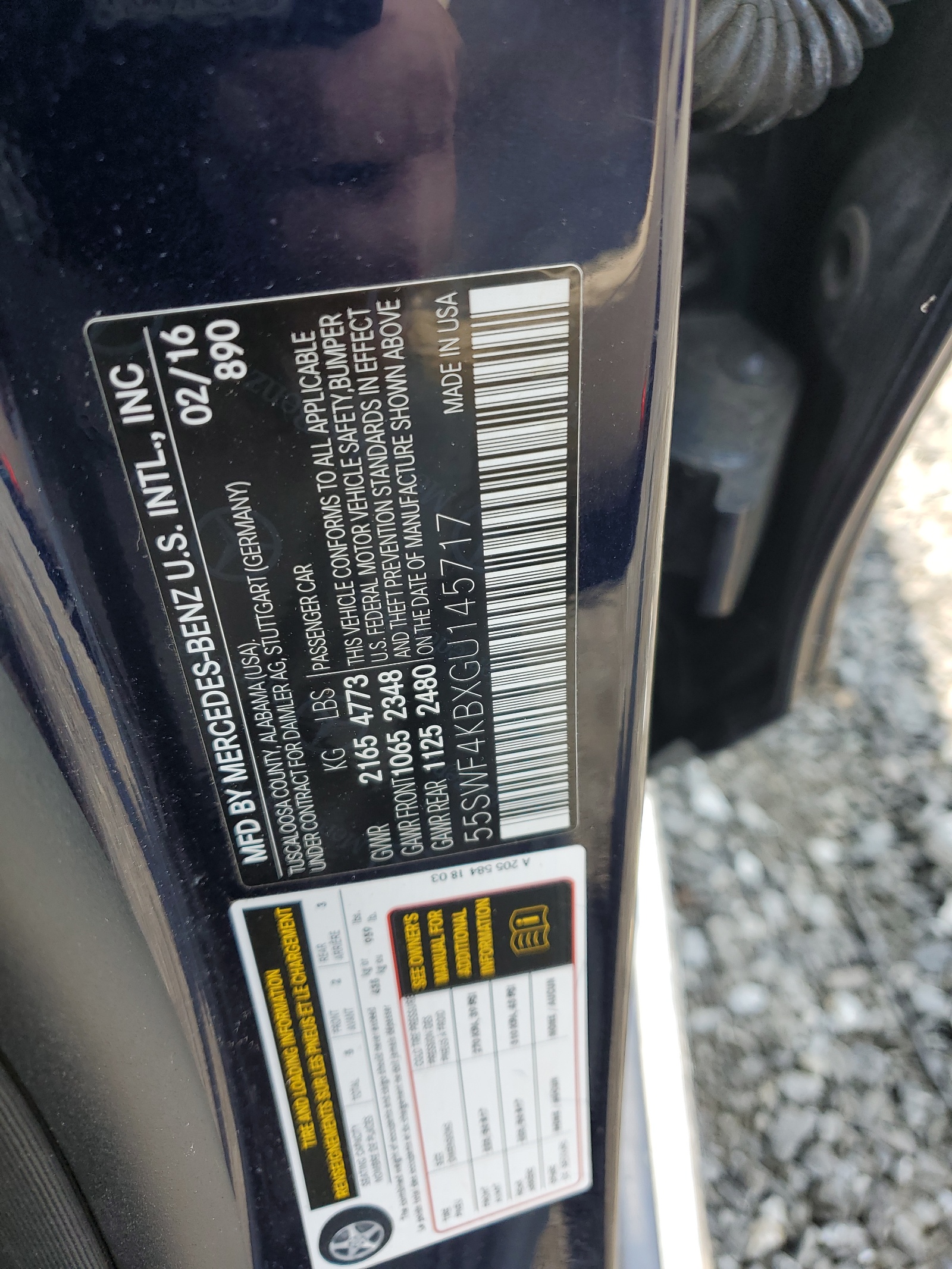 55SWF4KBXGU145717 2016 Mercedes-Benz C 300 4Matic