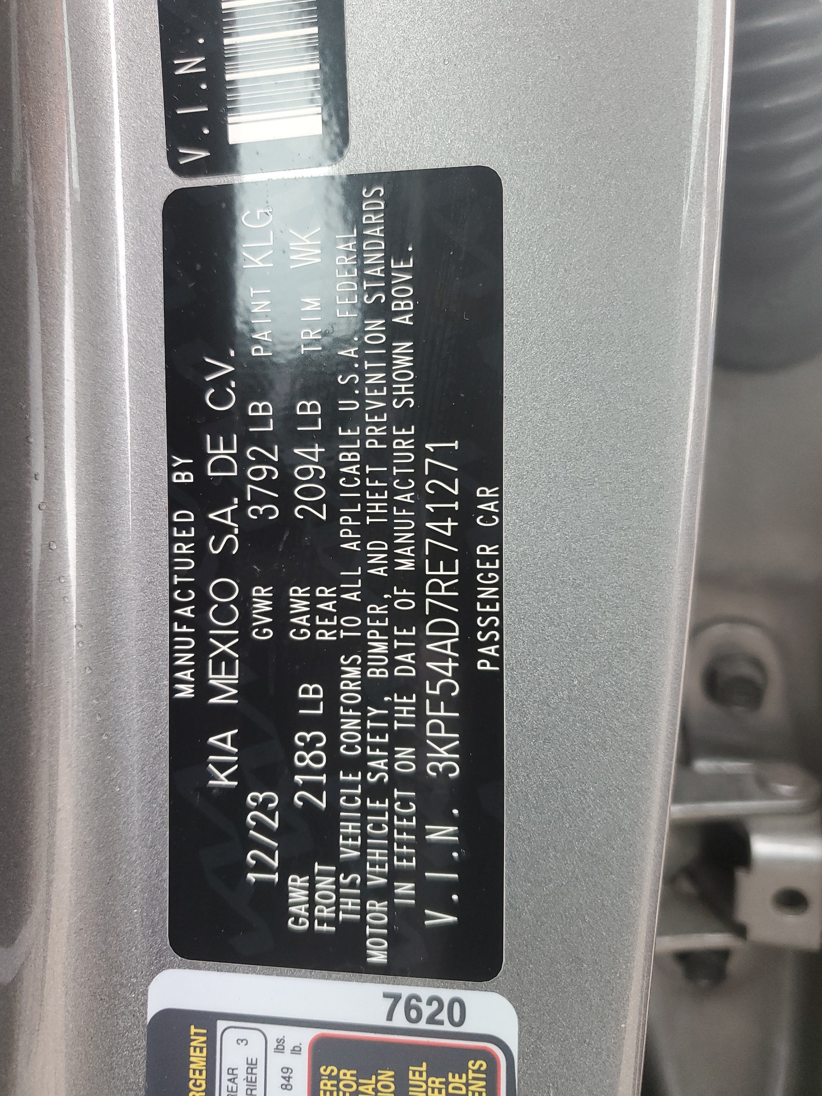 3KPF54AD7RE741271 2024 Kia Forte Gt Line