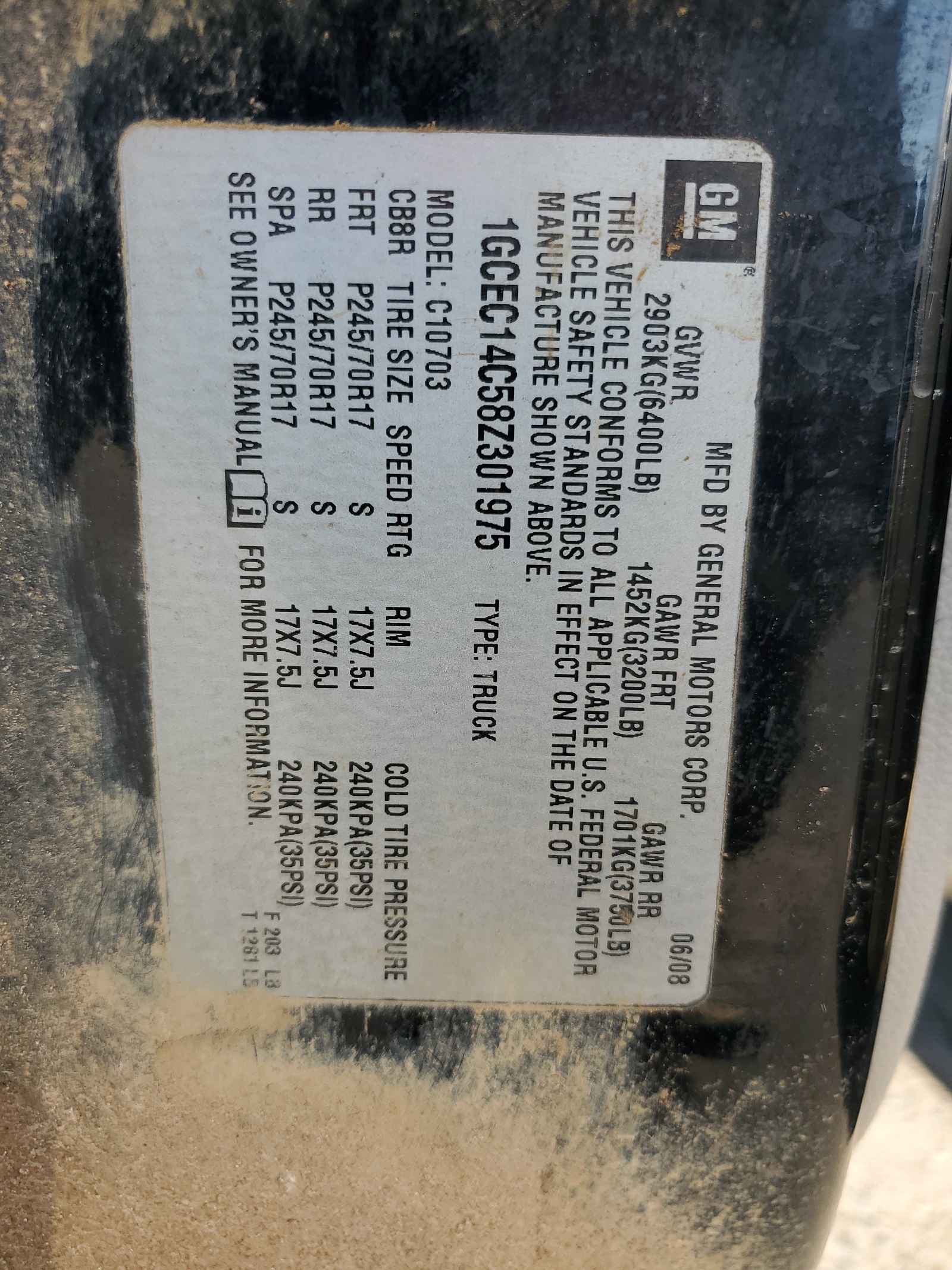 1GCEC14C58Z301975 2008 Chevrolet Silverado C1500