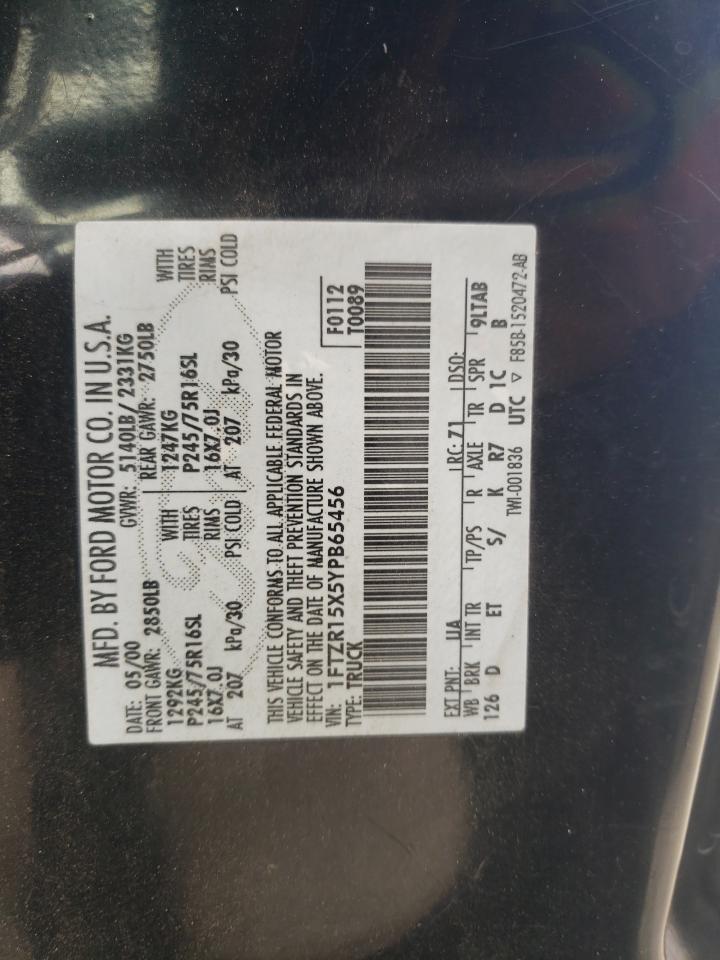 2000 Ford Ranger Super Cab VIN: 1FTZR15X5YPB65456 Lot: 64643364