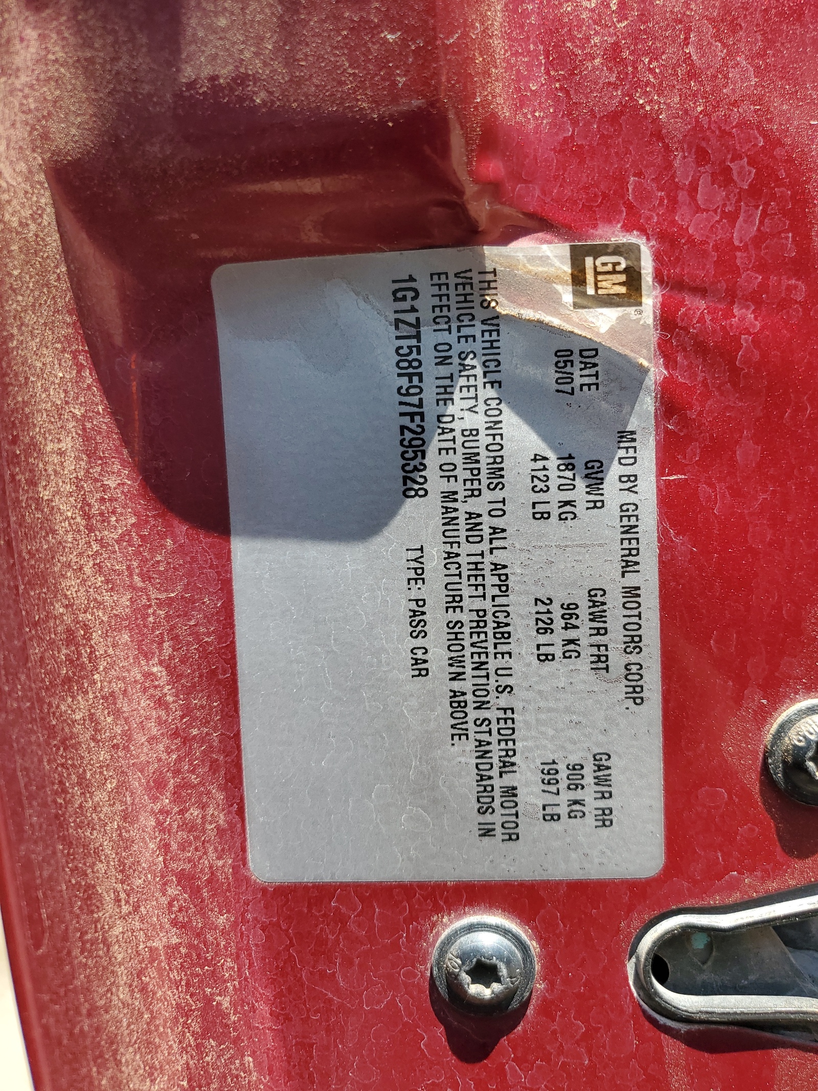 1G1ZT58F97F295328 2007 Chevrolet Malibu Lt