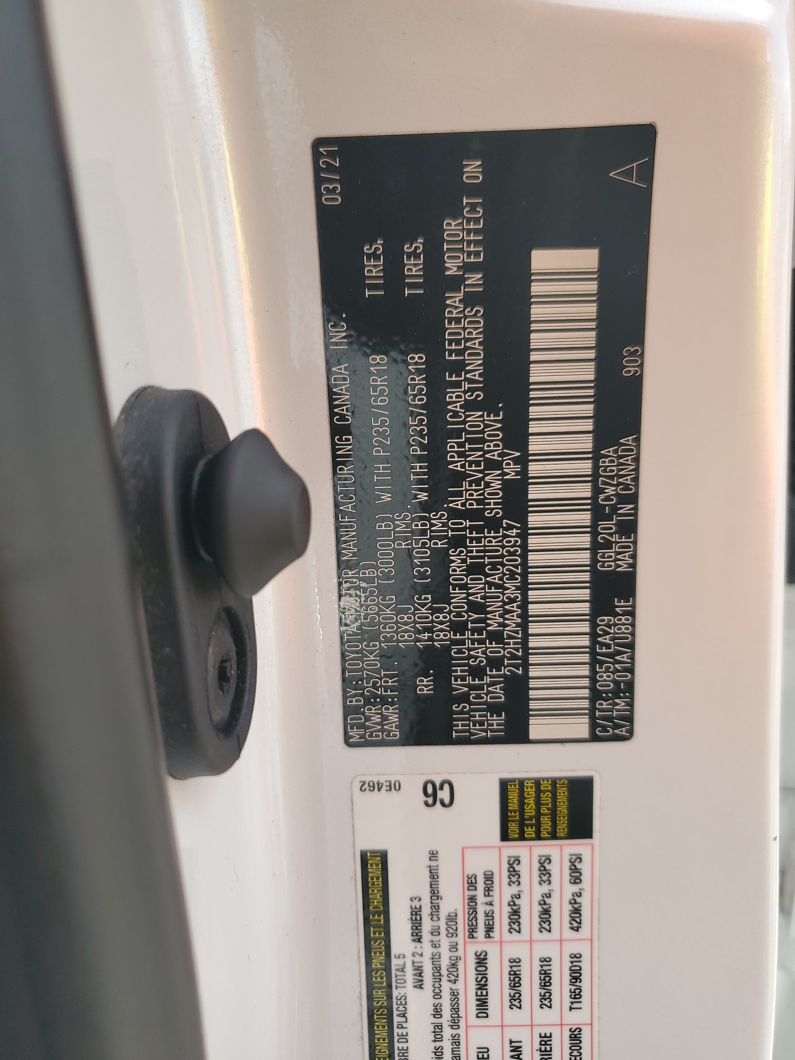 2T2HZMAA3MC203947 2021 Lexus Rx 350