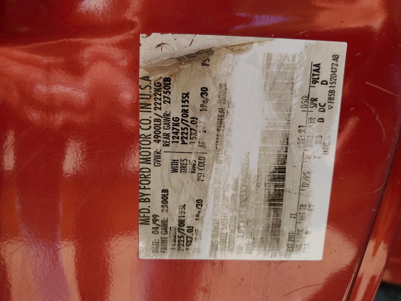 1999 Ford Ranger Super Cab VIN: 1FTYR14X5XTA88266 Lot: 62686314