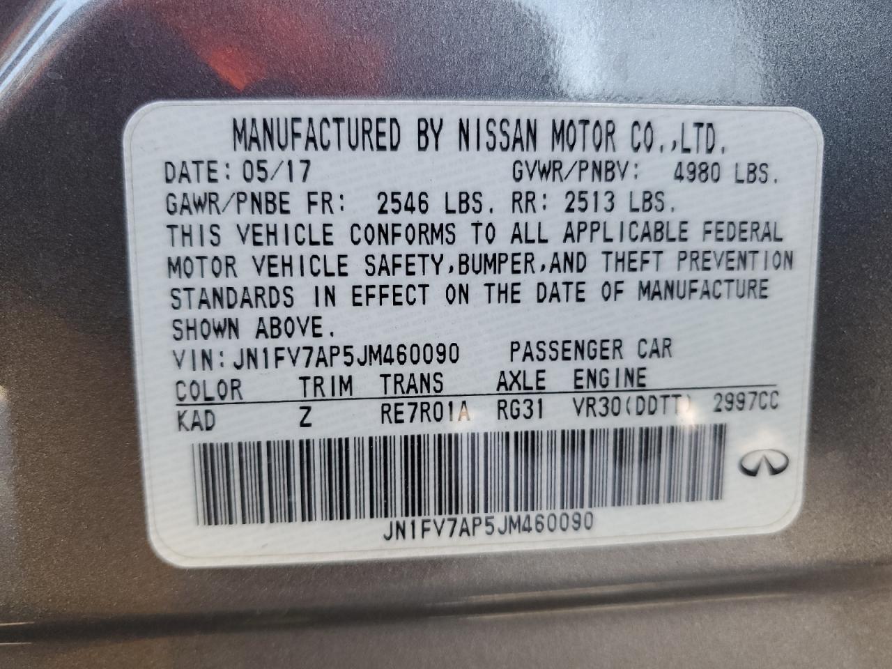 2018 Infiniti Q50 Red Sport 400 VIN: JN1FV7AP5JM460090 Lot: 61571664