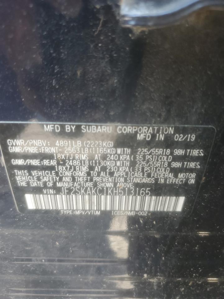 2019 Subaru Forester Sport VIN: JF2SKAKC1KH513165 Lot: 64712794