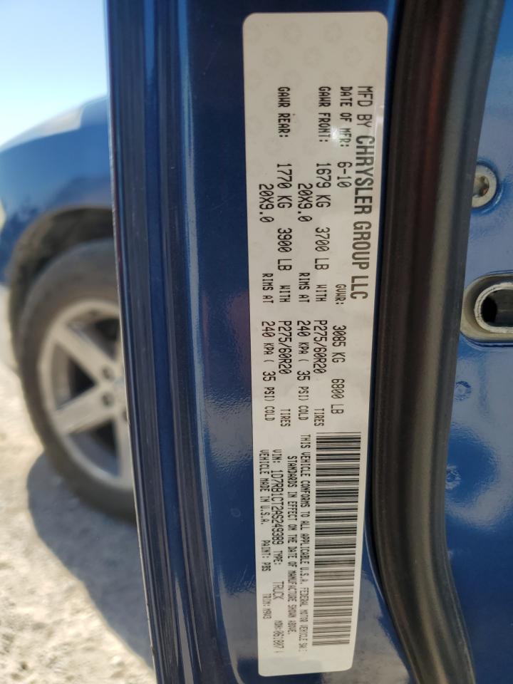 2010 Dodge Ram 1500 VIN: 1D7RB1CT2AS249389 Lot: 61762804