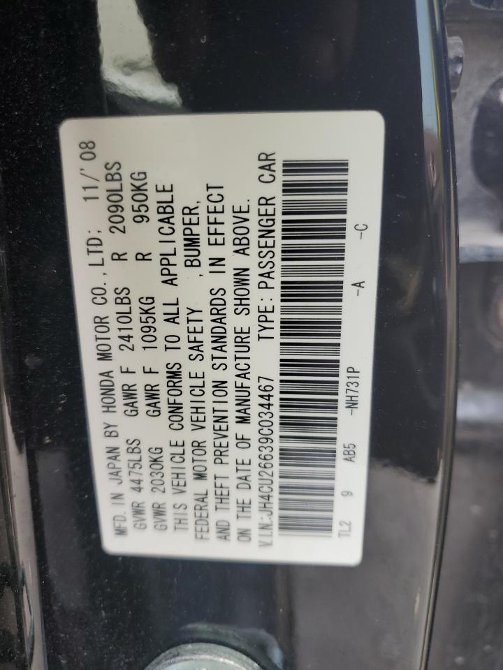 JH4CU26639C034467 2009 Acura Tsx