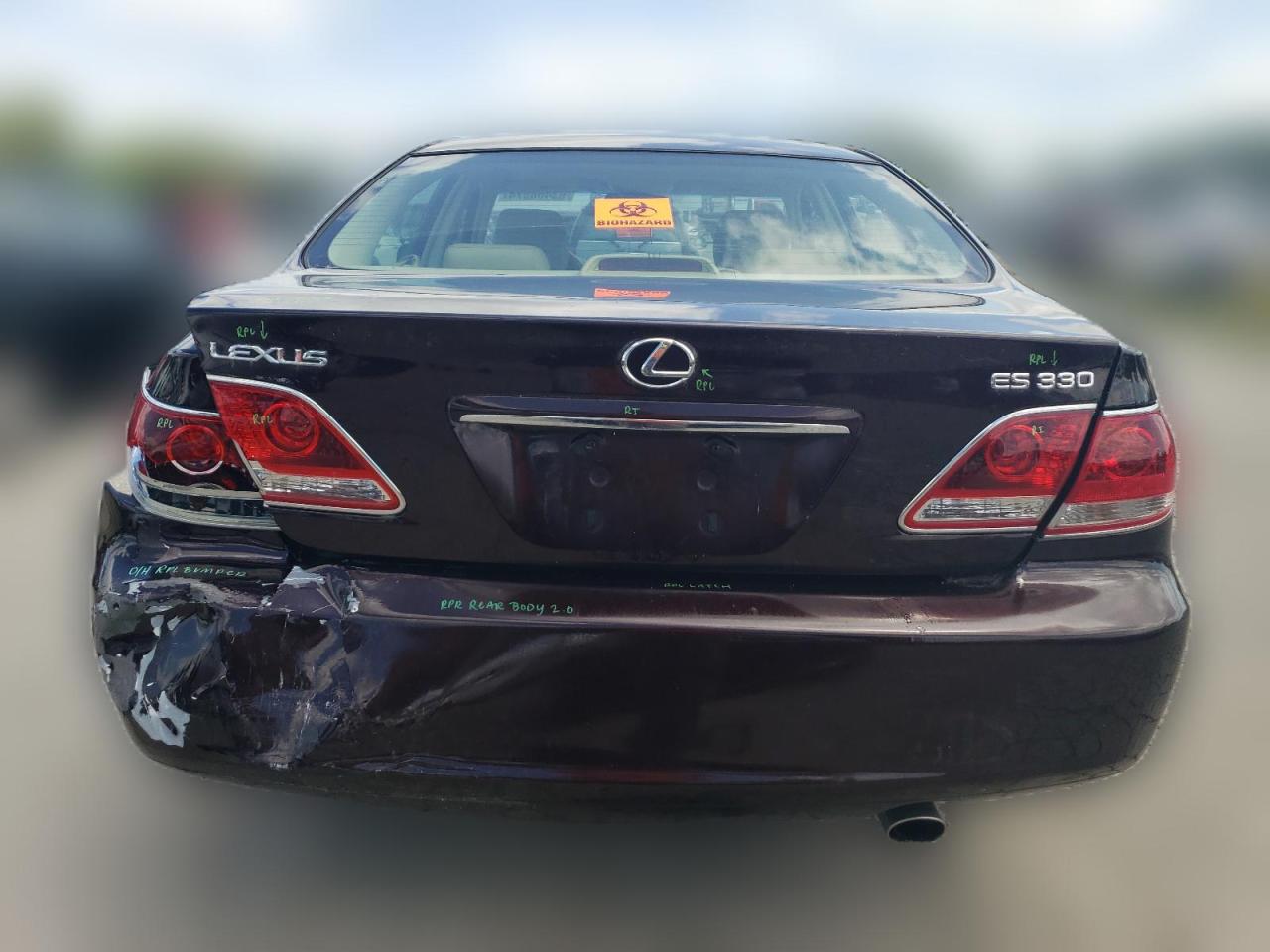 2005 Lexus Es 330 VIN: JTHBA30G255094833 Lot: 63468574