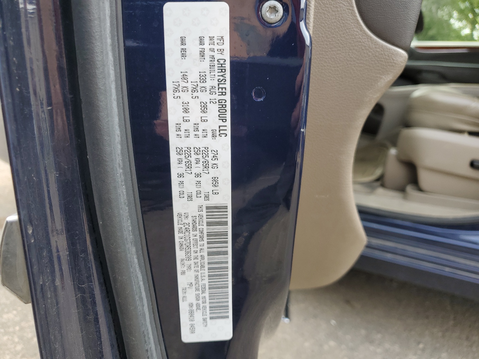 2C4RC1CG7DR536209 2013 Chrysler Town & Country Touring L