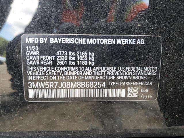 3MW5R7J08M8B68254 | 2021 BMW 330xi