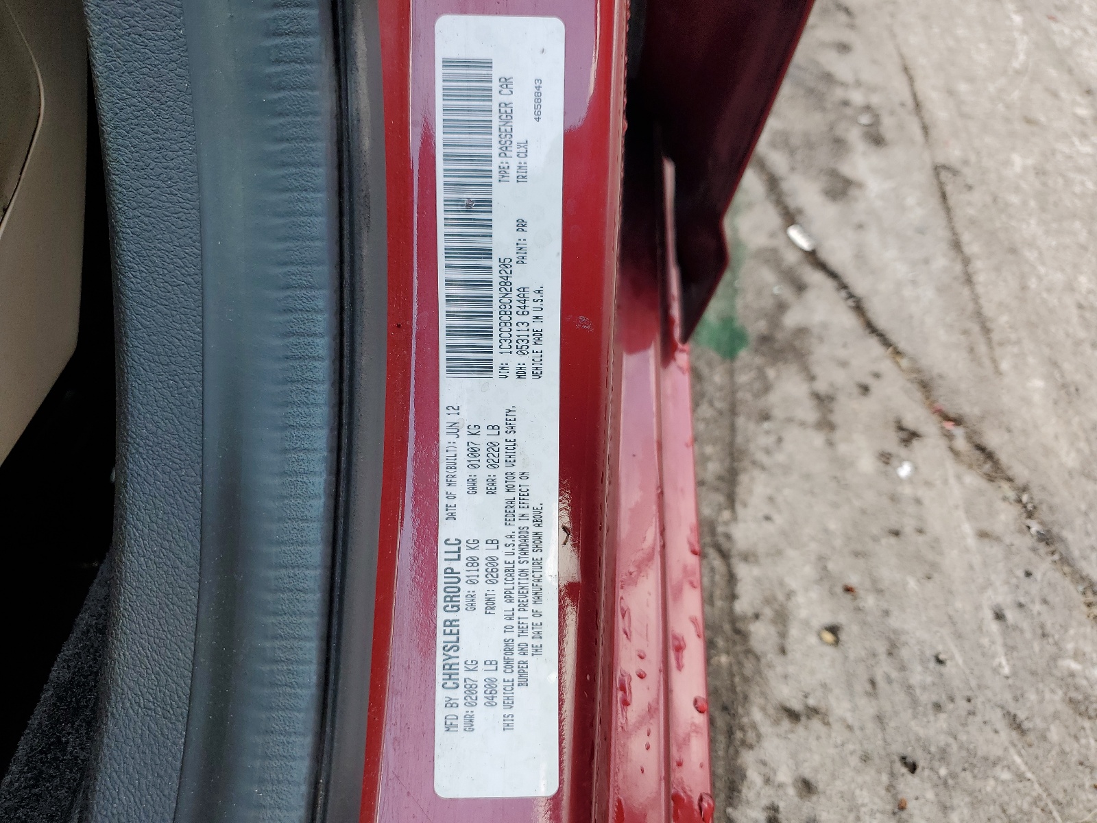 1C3CCBCB9CN284205 2012 Chrysler 200 Limited