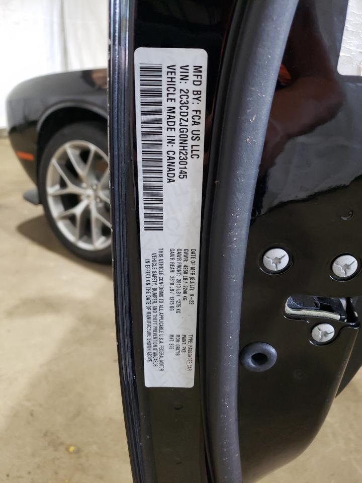 2022 Dodge Challenger Gt VIN: 2C3CDZJG0NH230145 Lot: 63962864
