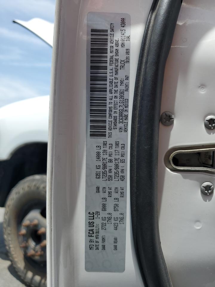 2020 Ram 3500 Tradesman VIN: 3C63RRGL7LG120361 Lot: 61852574
