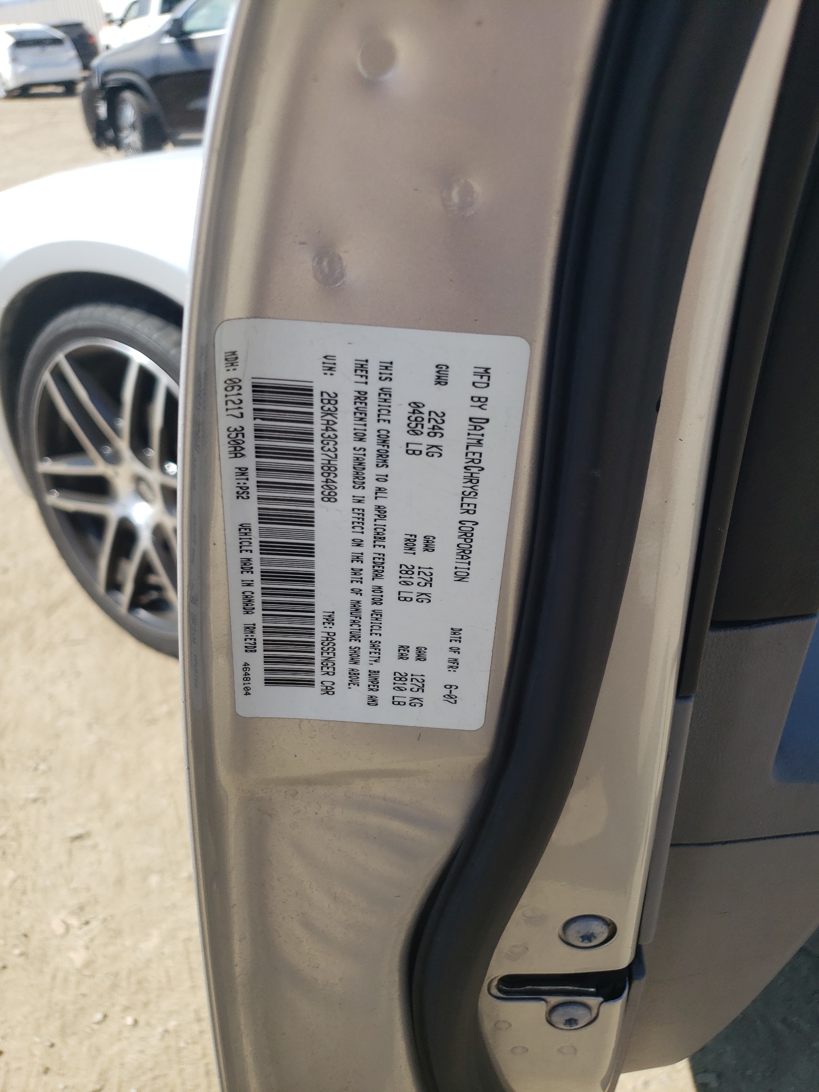 2B3KA43G37H864098 2007 Dodge Charger Se