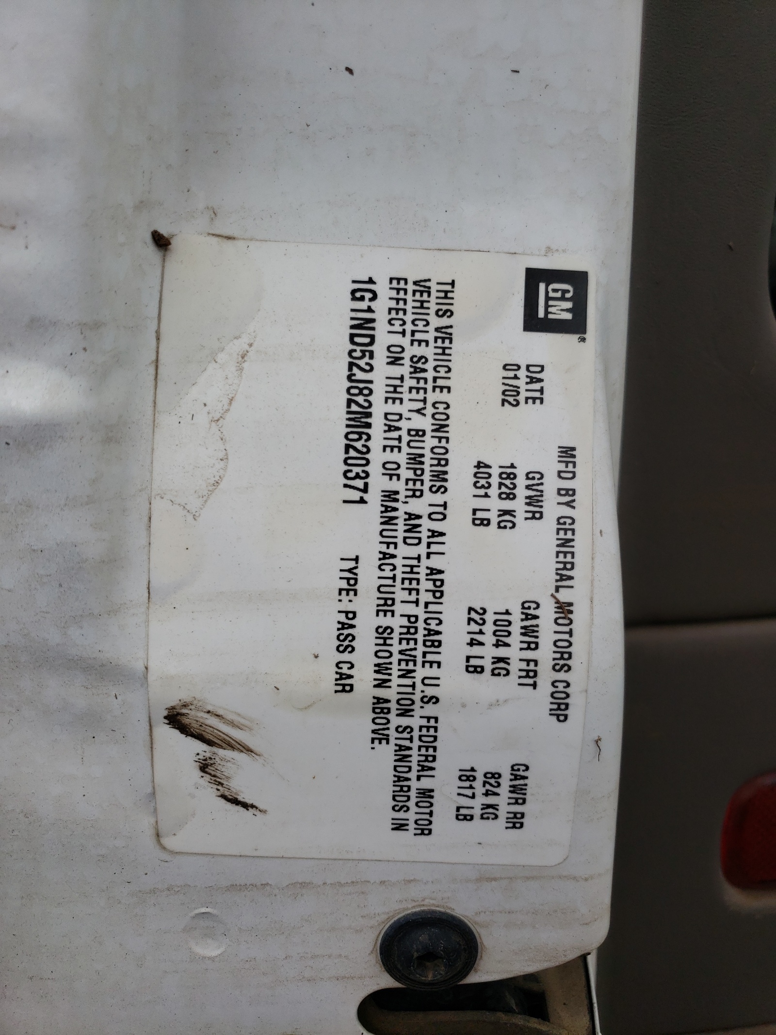 1G1ND52J82M620371 2002 Chevrolet Malibu