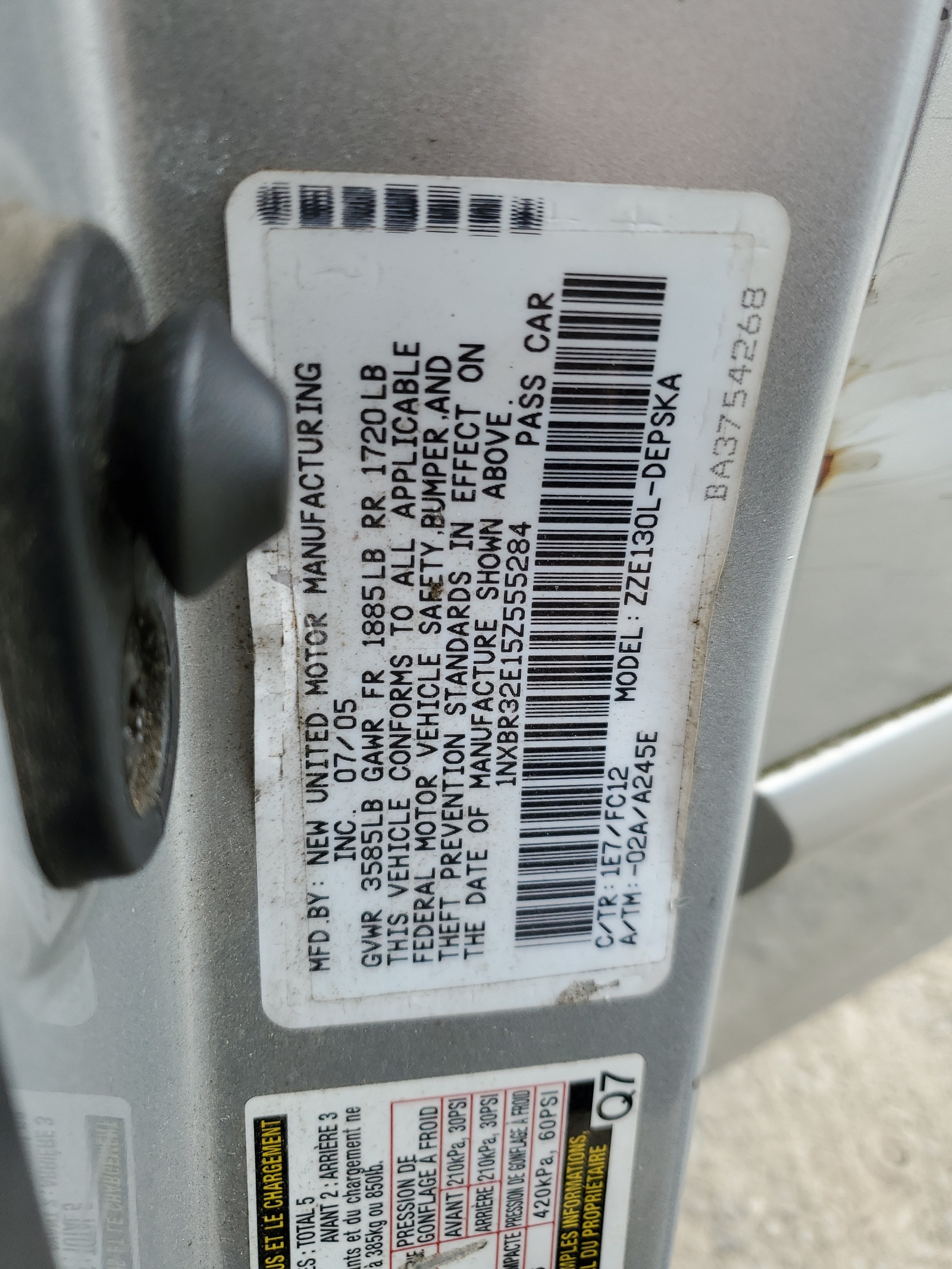 1NXBR32E15Z555284 2005 Toyota Corolla Ce