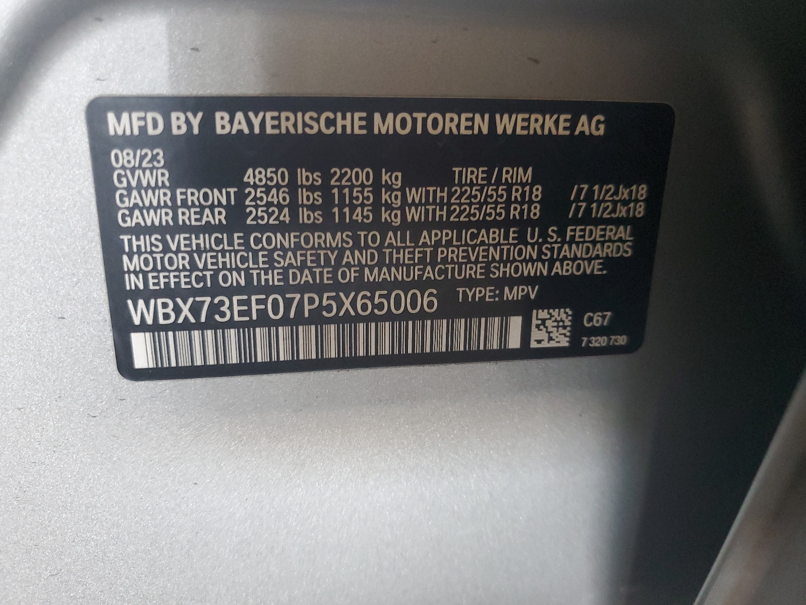 WBX73EF07P5X65006 2023 BMW X1 xDrive28I