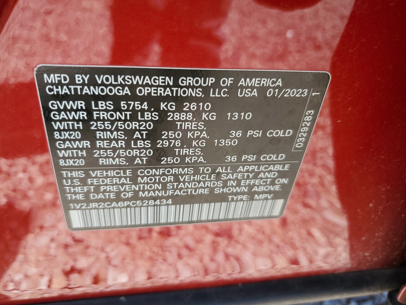 1V2JR2CA6PC528434 2023 Volkswagen Atlas Se