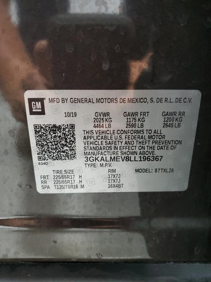 2020 GMC Terrain Sle VIN: 3GKALMEV8LL196367 Lot: 64013834