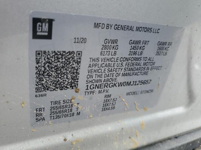 1GNERGKW0MJ125657 Chevrolet Traverse L 14