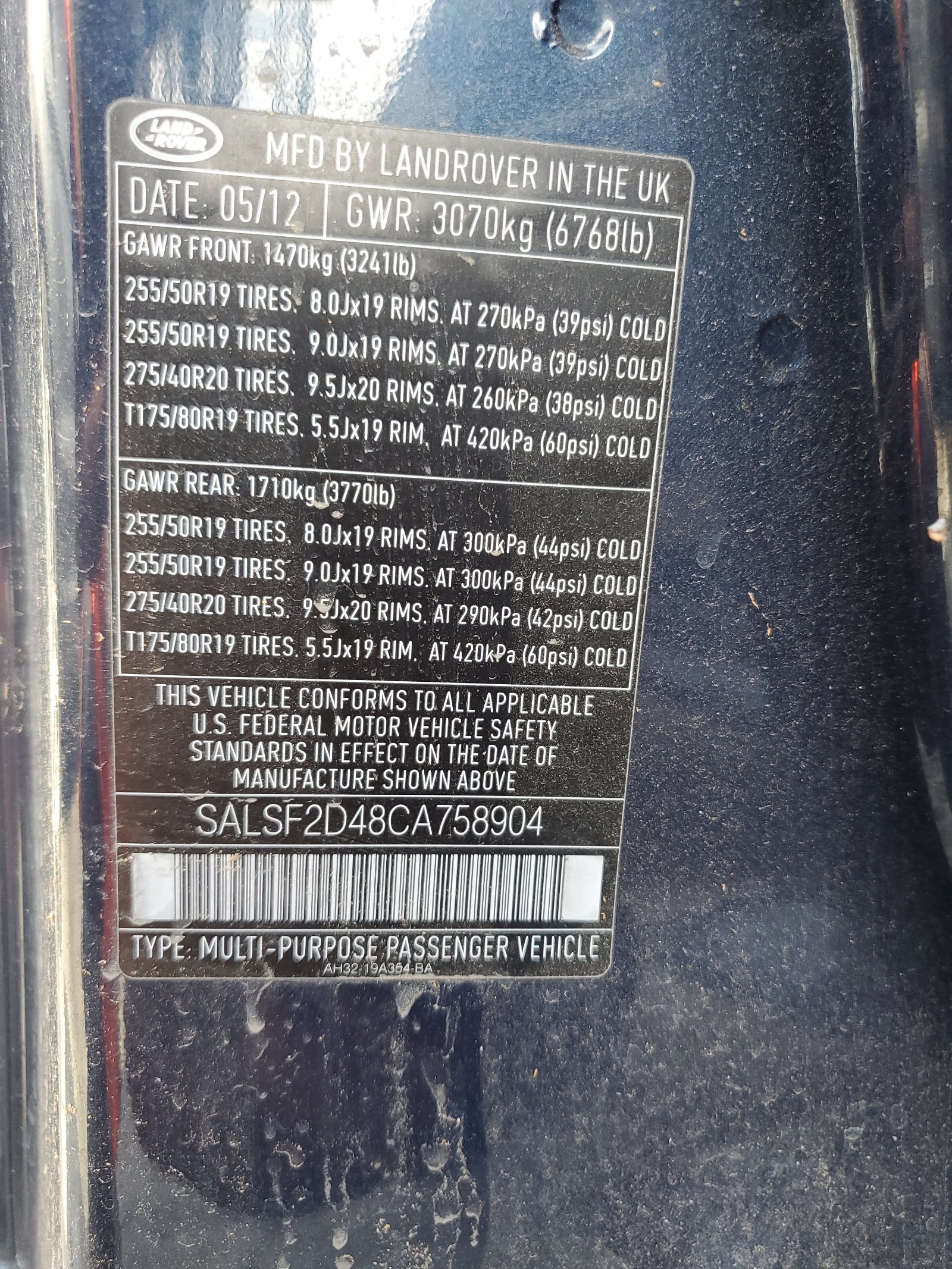 SALSF2D48CA758904 2012 Land Rover Range Rover Sport Hse